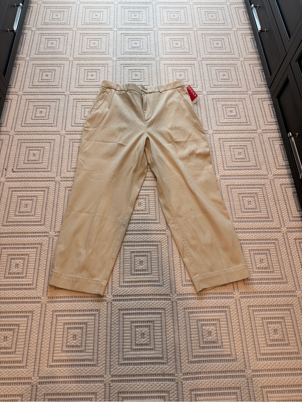 SPANX Women's Straight Leg Crop Pants in Khaki